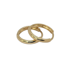 14kt Yellow Gold 2mm Huggie Hoops 0.50"inches