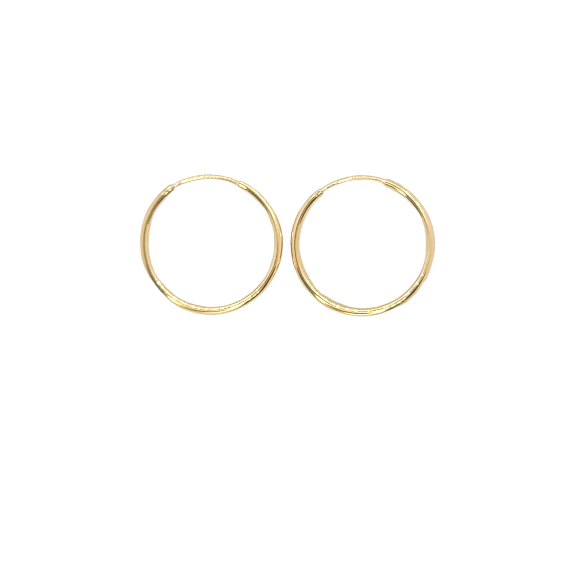 14kt Yellow Gold Endless Huggie Hoops 0.70"inches