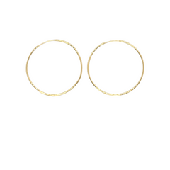 14kt Yellow Gold Endless Hoops 1.50"inches