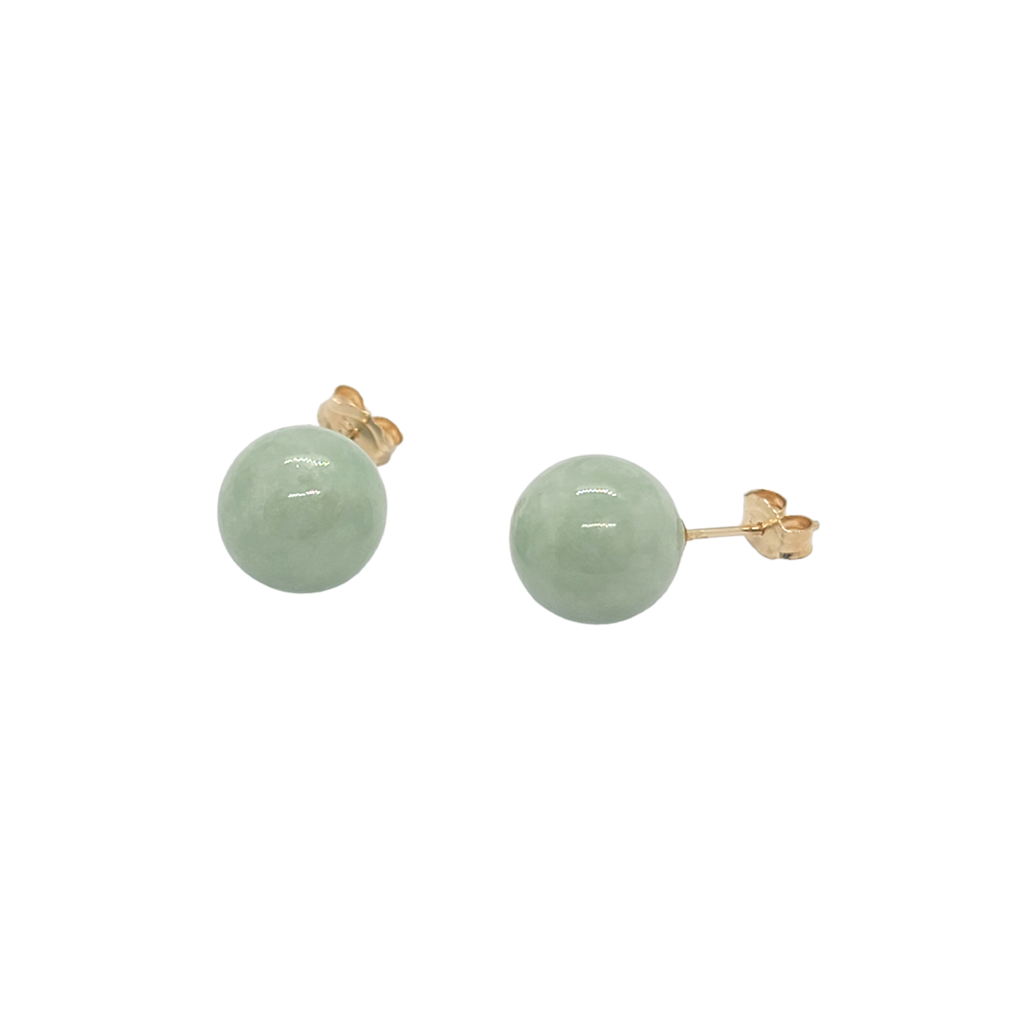 14kt Jade Studs Large