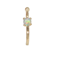 14kt Yellow Gold Nose Hoop Opal Stone