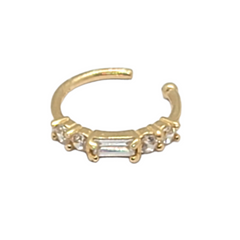 14kt Yellow Gold Nose Hoop CZ