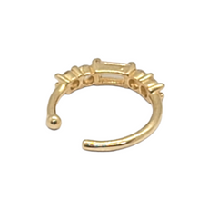 14kt Yellow Gold Nose Hoop CZ