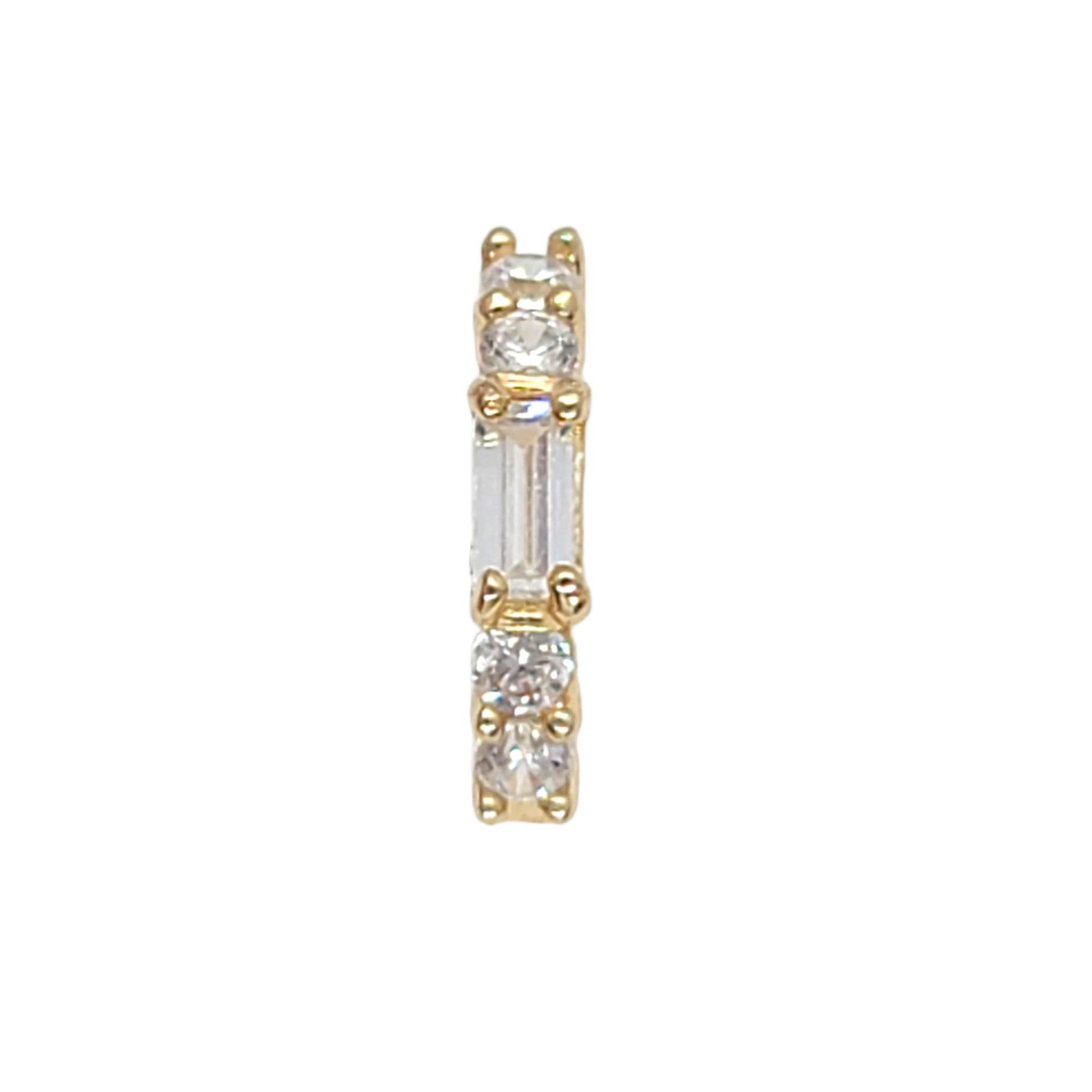 14kt Yellow Gold Nose Hoop CZ