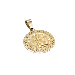 10kt Yellow Gold Saint Lazarus Round Medallion