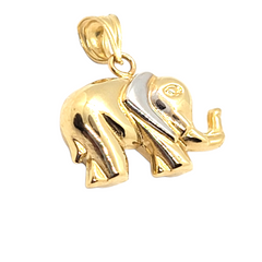 14kt Yellow Gold Hollow Elephant Charm Pendant