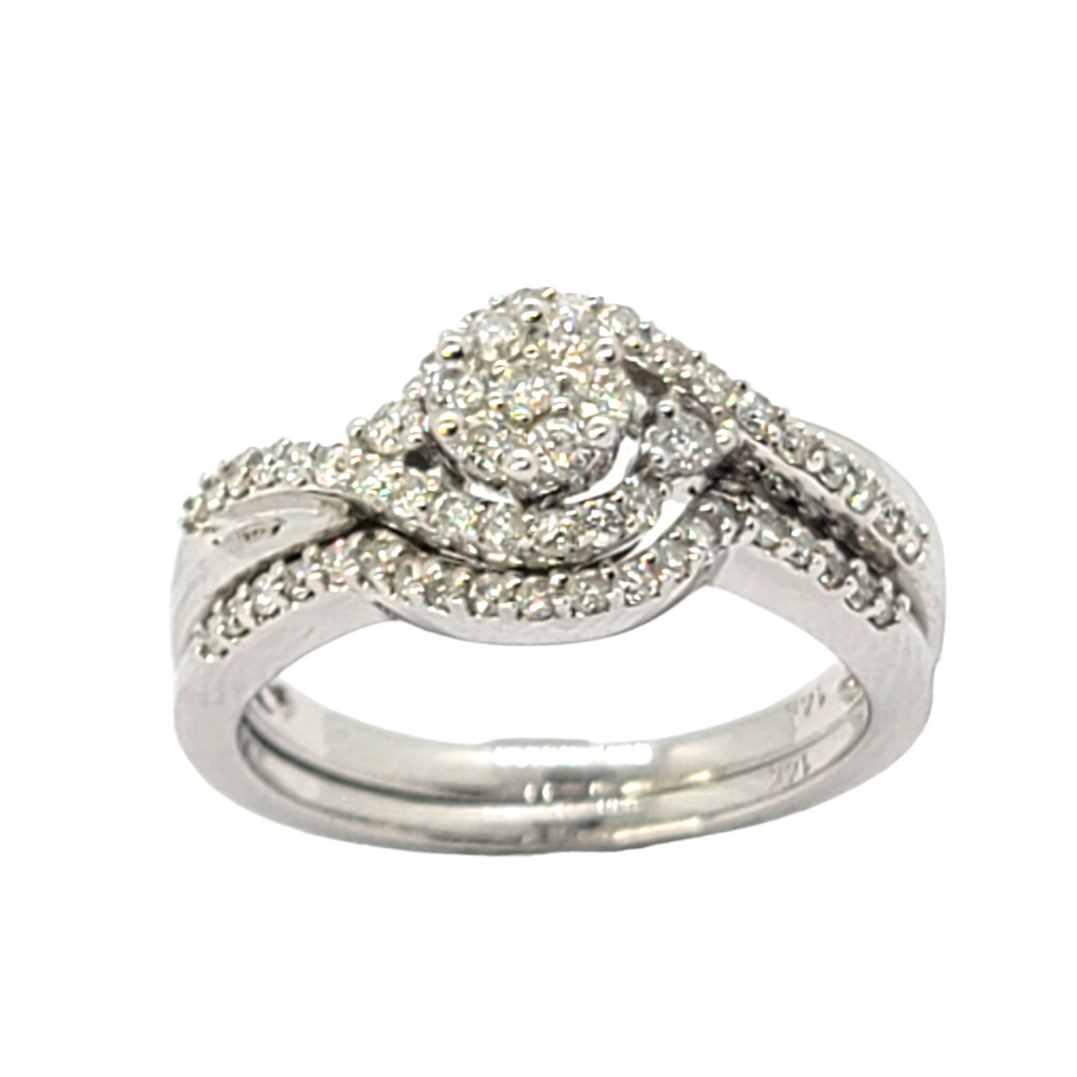 14kt White Gold - 0.56ct Diamond Bridal Set