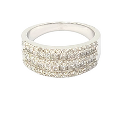 14kt White Gold 1.55ct Diamond Band