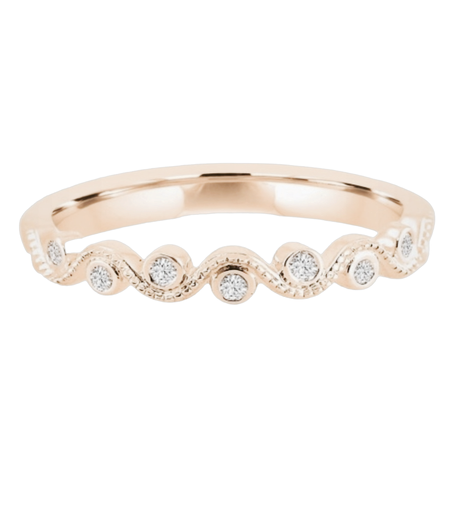 10kt Rose Gold 0.10ct Diamond Band