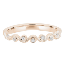 10kt Rose Gold 0.10ct Diamond Band