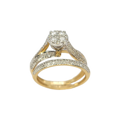 14kt Yellow Gold 0.81ct Diamond Bridal Set