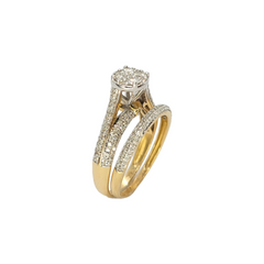 14kt Yellow Gold 0.81ct Diamond Bridal Set