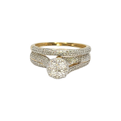 14kt Yellow Gold 0.81ct Diamond Bridal Set