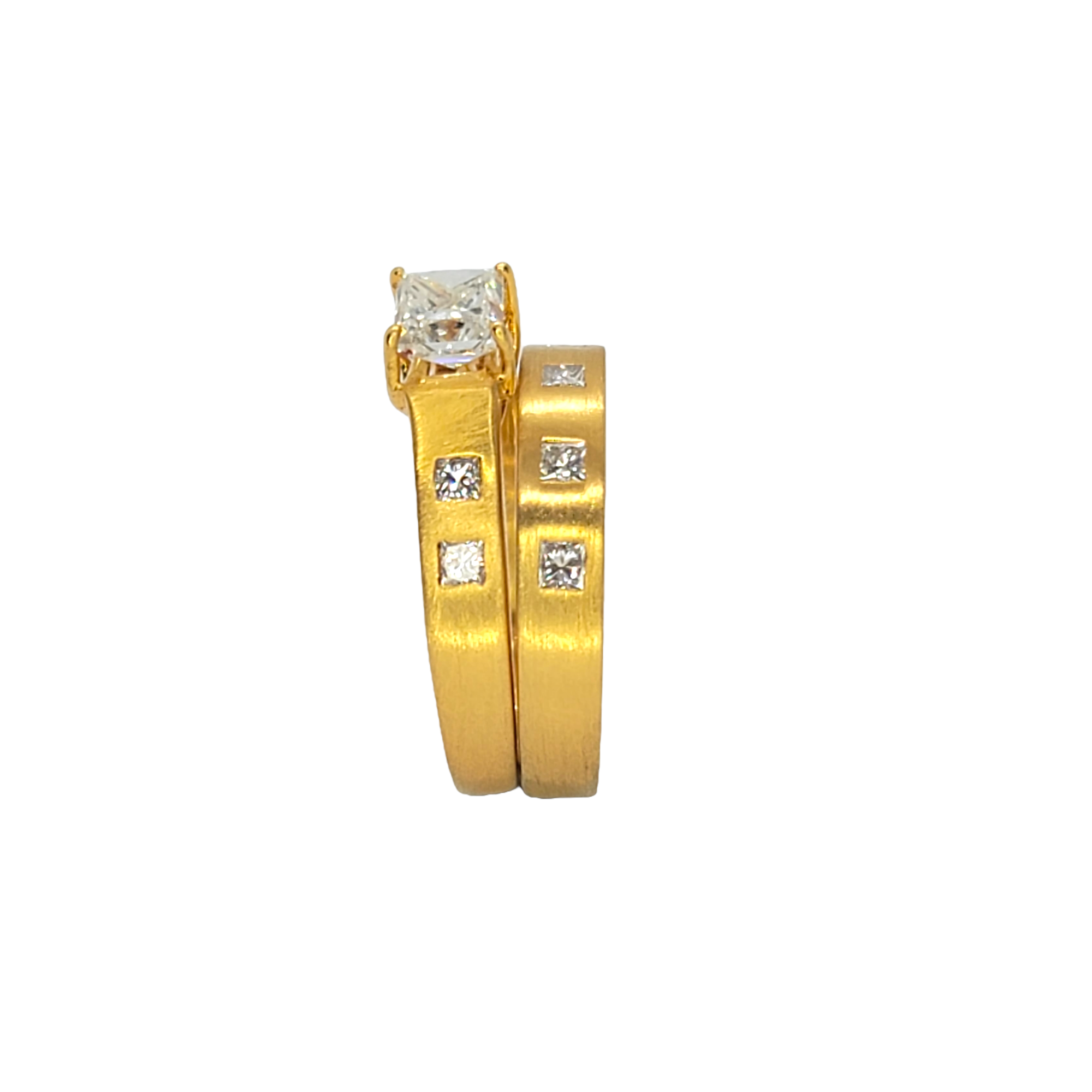 14kt Yellow Gold Diamond Bridal Set