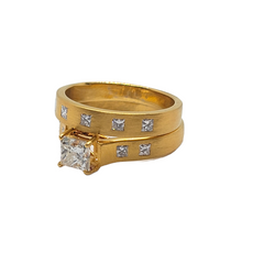 14kt Yellow Gold Diamond Bridal Set