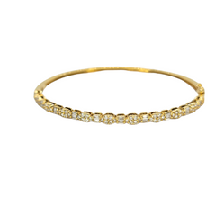 18kt Yellow Gold 1.10ct VS Diamond Bangle Bracelet