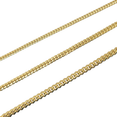 14kt YG Cuban Link Bracelets (Solid) 4mm/5mm/6mm