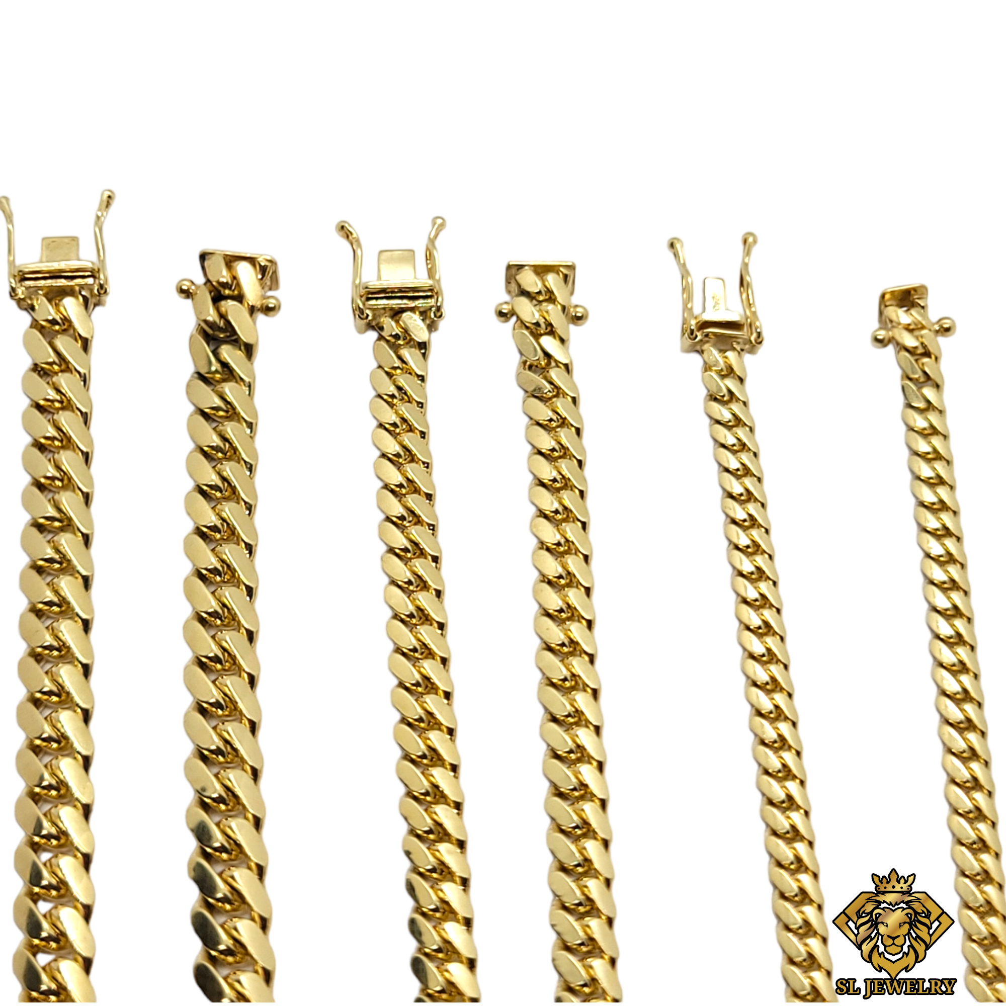 14kt YG Cuban Link Bracelets (Solid) 4mm/5mm/6mm